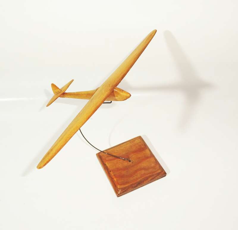 Schreibtisch Flugzeug Holz Segelflugzeug Fliegerei Deko Vintage 