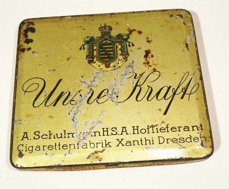 Unsre Kraft Schulmann Xanthi Dresden 20er Zigarettendose Blechdose