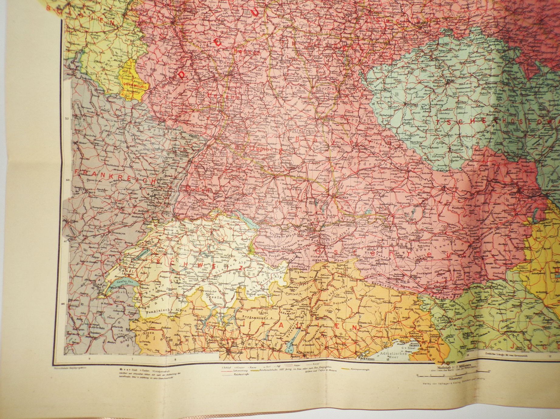 Das Deutsche Reich seit dem 13 März 1938 historische Landkarte 