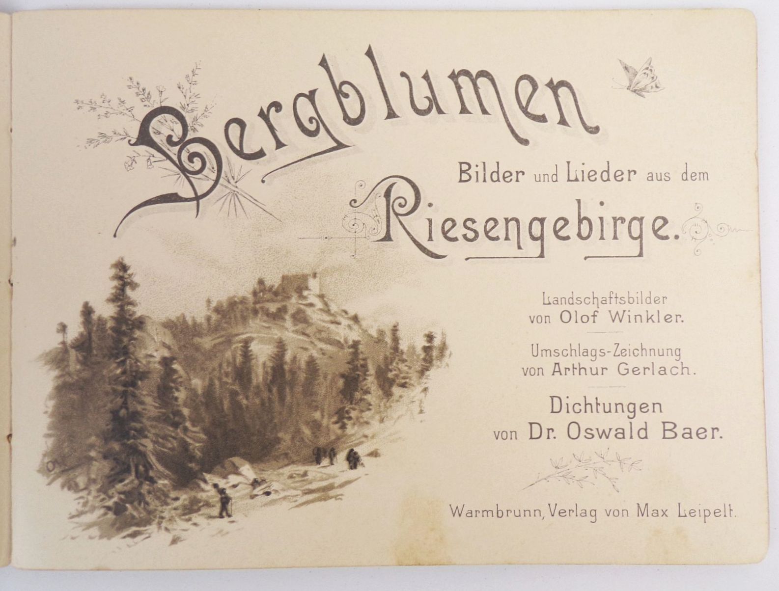 Bergblumen Bilder und Lieder aus dem Riesengebirge Winkler Gerlach Baer 1900er 