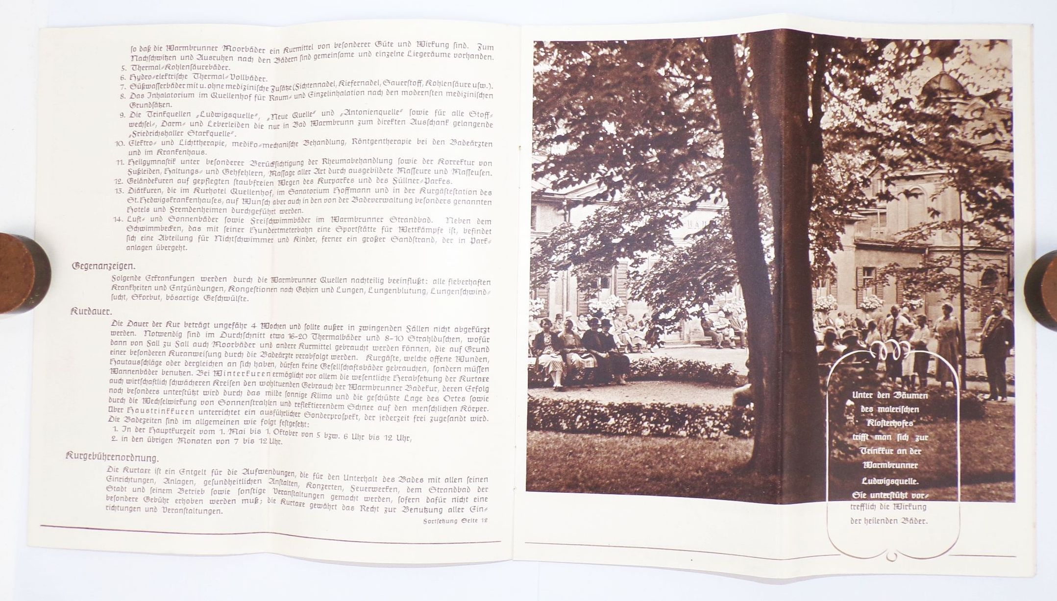 Altes Prospekt Warmbrunn Riesengebirge Schlesien Beilagen 1938 Cieplice