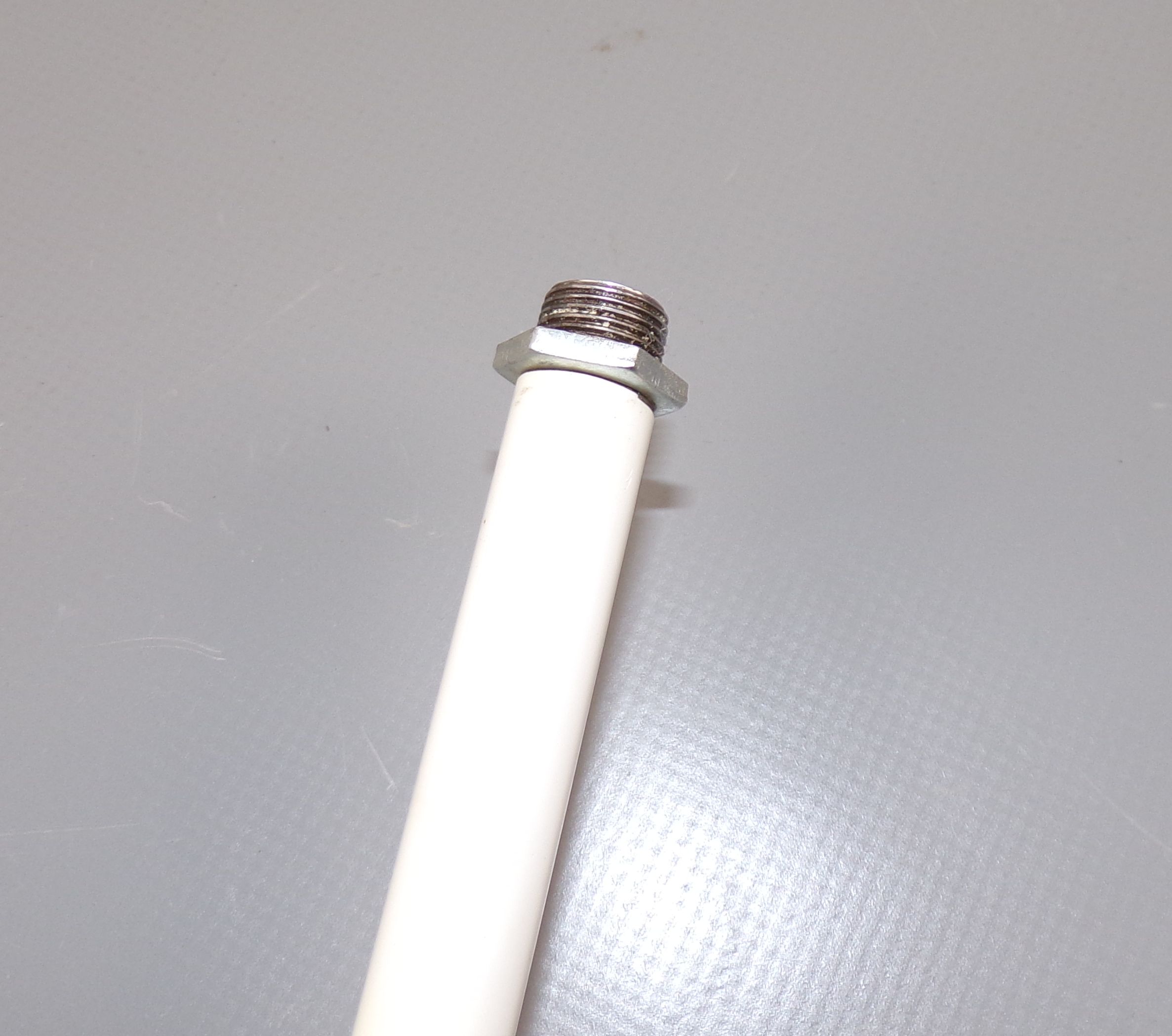 Alter Lampenarm Pendelrohr Gewinde Stange Weiss 82 cm Baldachin 