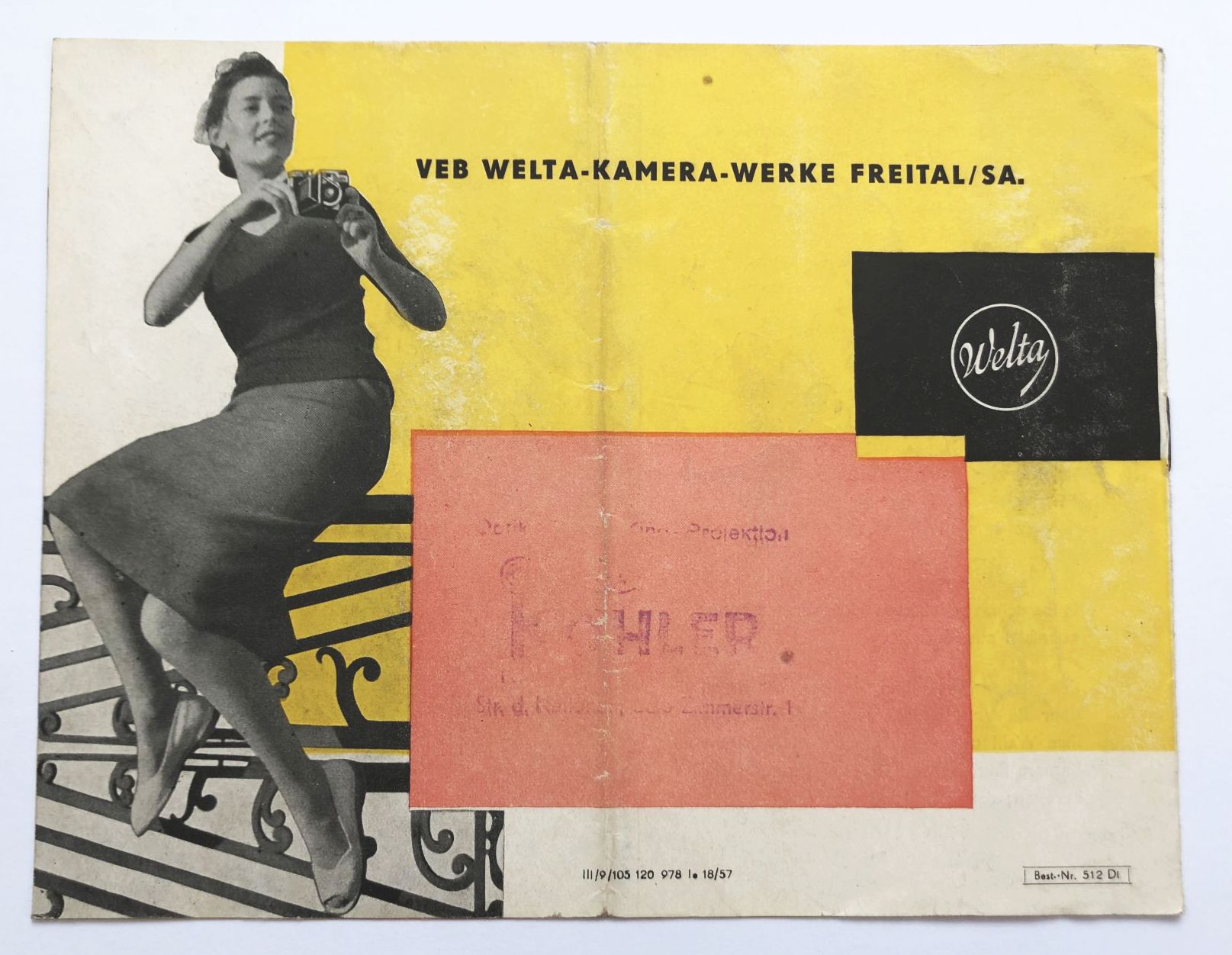 WELTI Ic 24 x 36 Welta Kamera Fotoapparat Prospekt DDR 1957