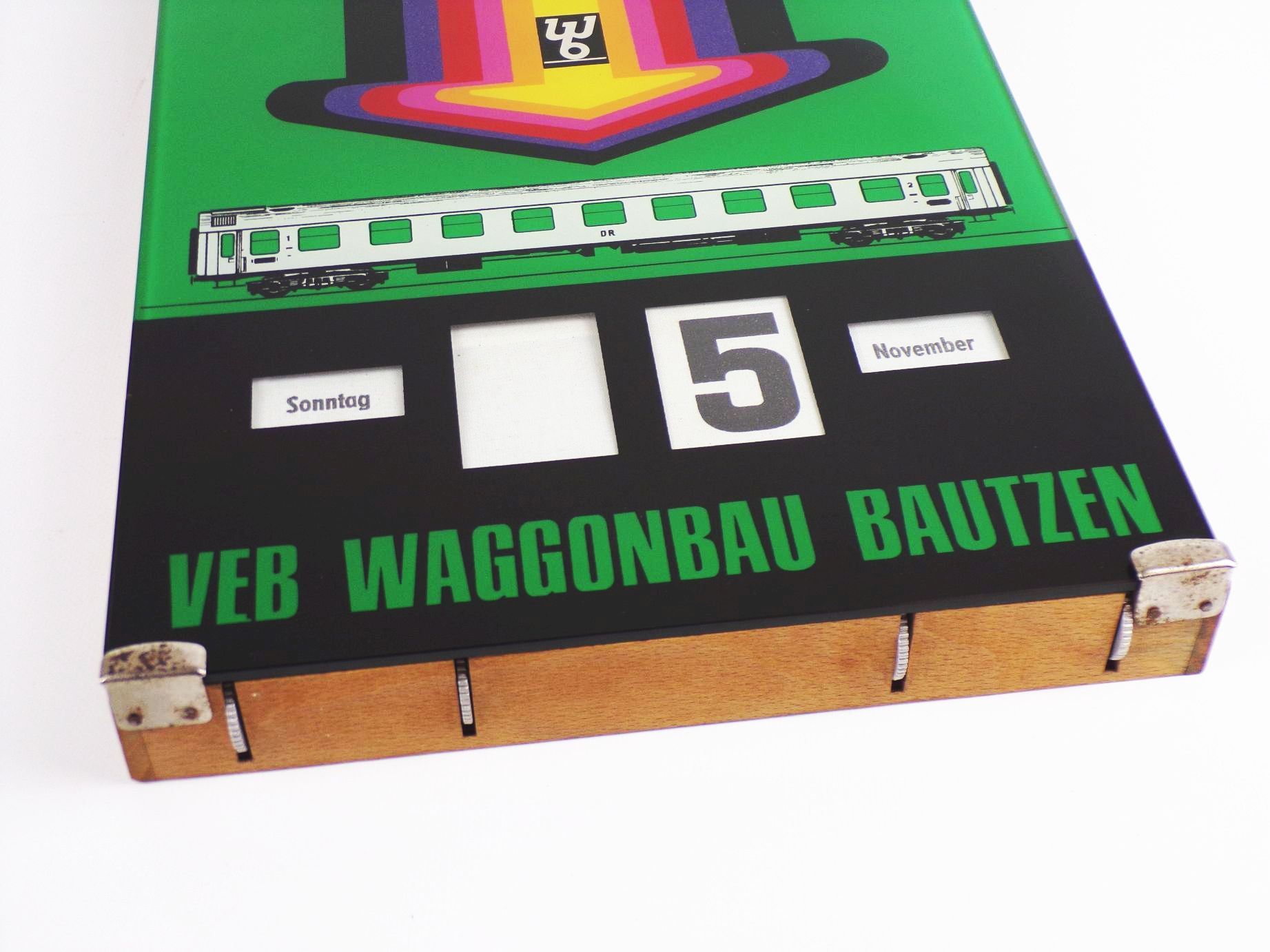 Drehkalender VEB Waggonbau Bautzen DDR Ewiger Kalender 
