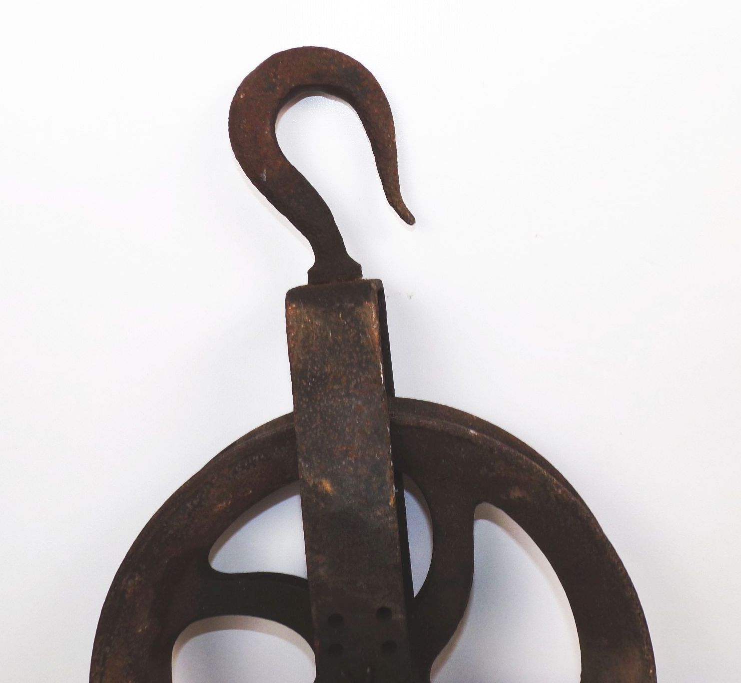 Alter Flaschenzug XL Seilwinde Umlenkrolle Deko