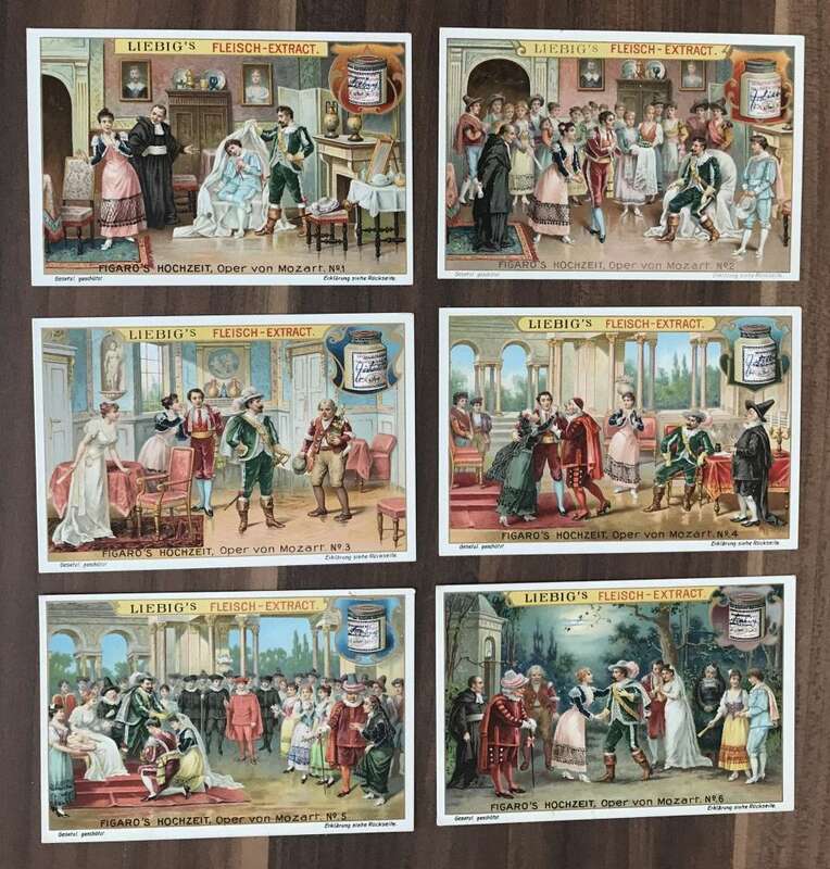 Figaros Hochzeit Liebig Sammelbilder Serie 6 Stück Nr 638