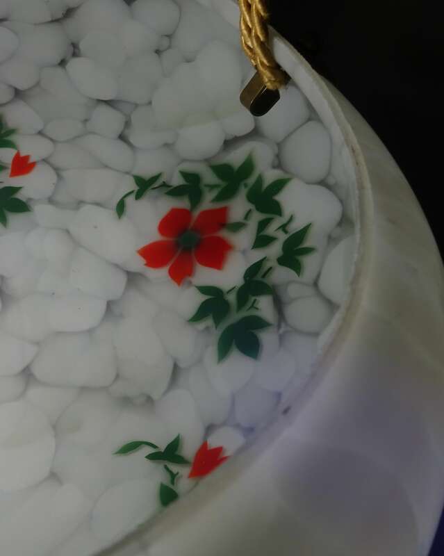 Schalenlampe Deckenlampe Marmor Optik 1920er 1930er Vintage Lampe Leuchte Wohnzimmer