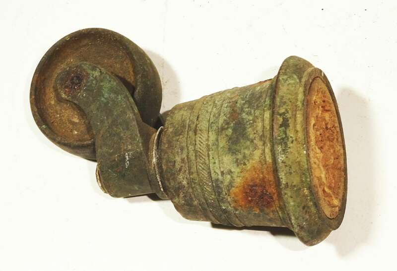 Uralte Möbelrollen Lastrollen 3 Stück Messing 1910er 1920er Räder