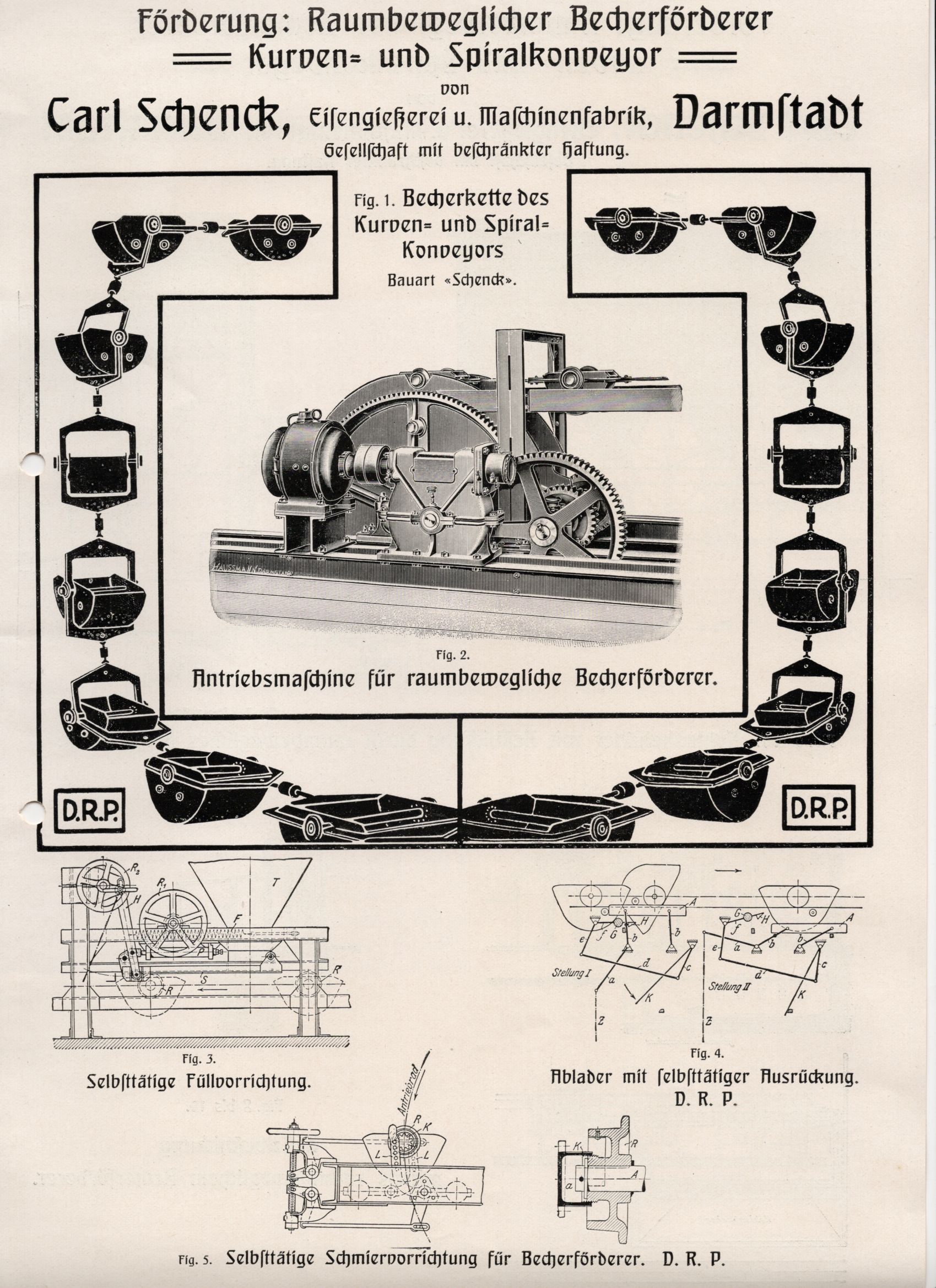 Carl Schenck Eisengießerei Maschinenfabrik Darmstadt Kran um 1910