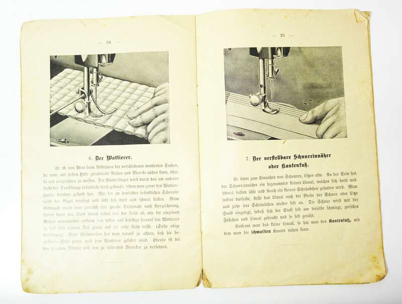Lehrbuch Centralspulen Nähmaschine Naumann D4 C4 zirca 1911