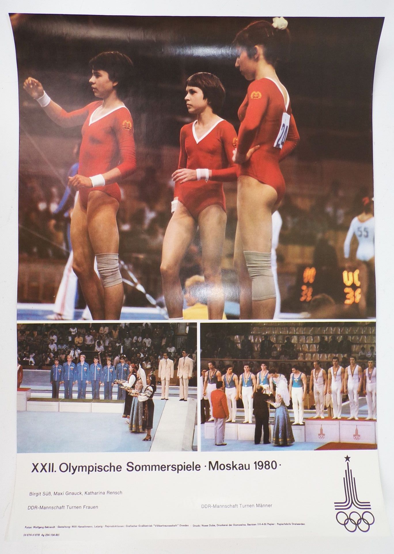 Plakat Olympia 1980 Moskau Sowjetunion XXII Olympische Sommerspiele 17898