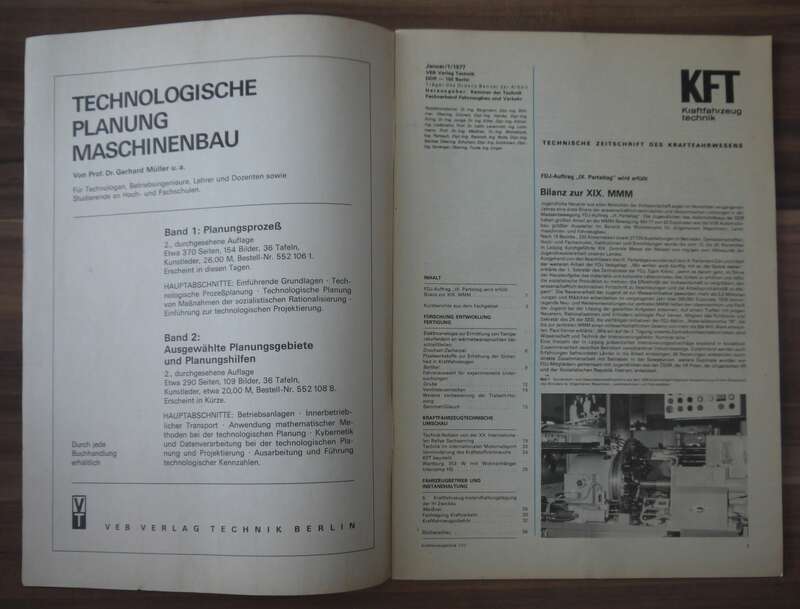 KFT Meßergebnisse und Details der neuen Trabant Heizung Januar 1977