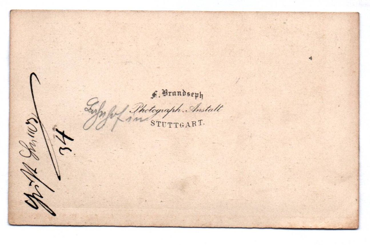 CDV Foto Stuttgart Bahnhof um 1870 Brandseph Gleise Fotografie