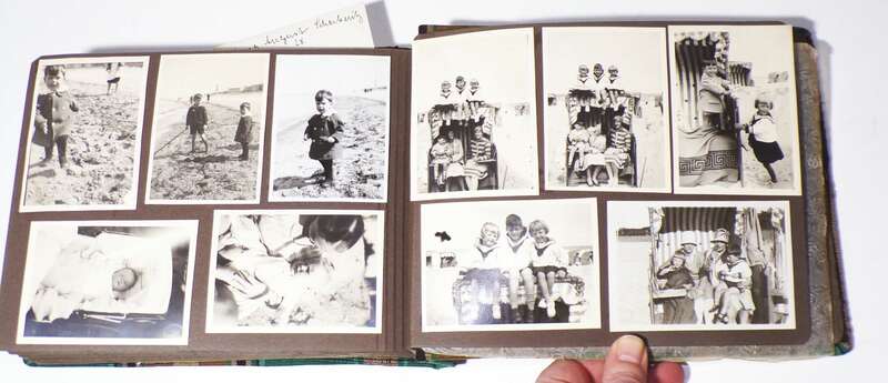 Altes Fotoalbum Jagd Wulfshafen Rookhorst Warnemünde Strandfotos ab 1921