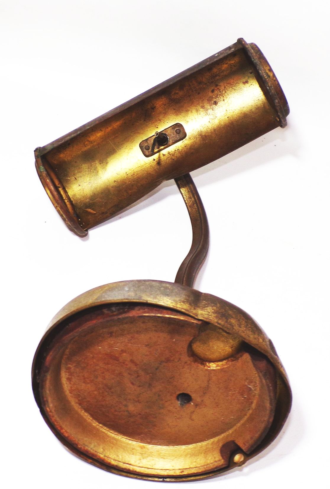 Alte Messing Schreibtischlampe Bankerlampe Ersatzteilspender Bastlerware