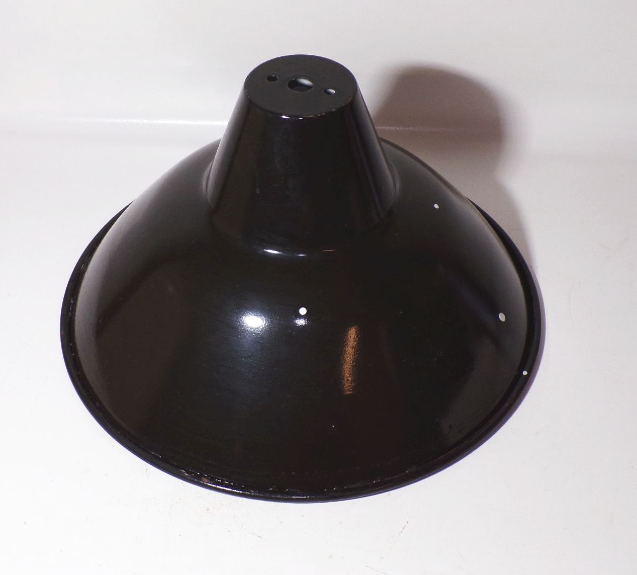 Alter Lampenschirm Emaille Fabriklampe D 38 cm Industriedesign