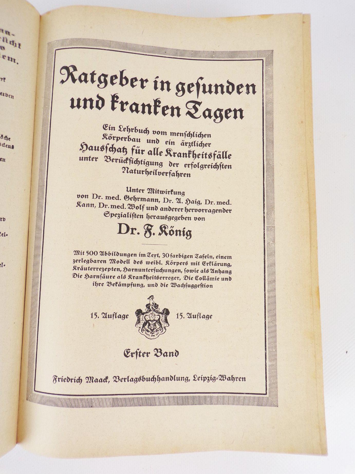 Ratgeber an gesunden und kranken Tagen 1 Band Medizin Heilkunde Ratgeber an gesunden und kranken Tagen 1 Band Medizin Heilkunde