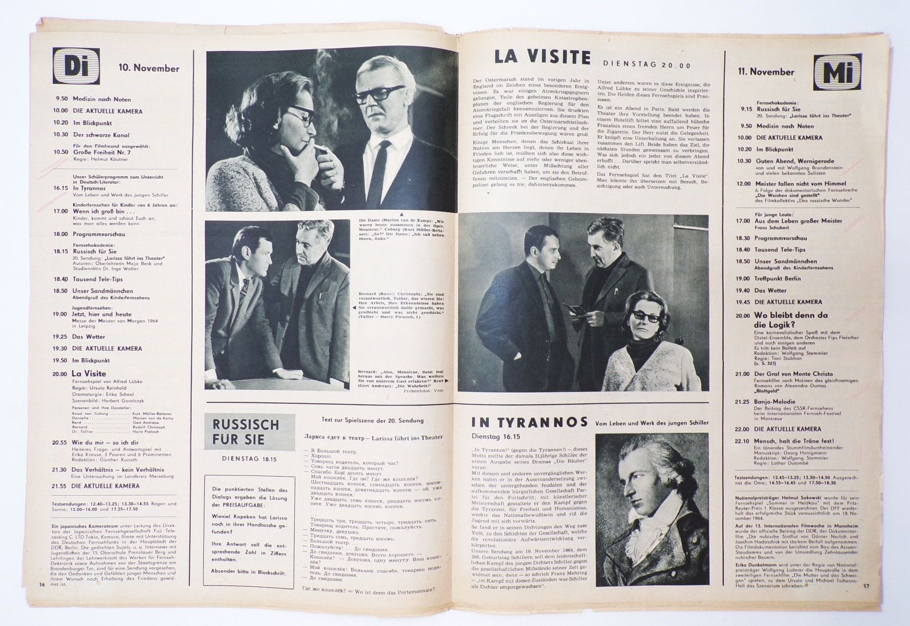 Alte FF Zeitschrift Funk und Fernsehen der DDR 1964 Nummer 46 GDR Alte FF Zeitschrift Funk und Fernsehen der DDR 1964 Nummer 46 GDR