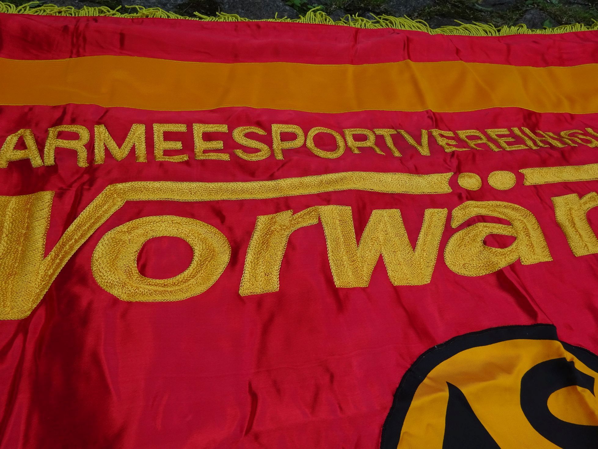 Alte Fahne Seide Armeesportvereinigung Vorwärts Dresden ASV DDR GDR