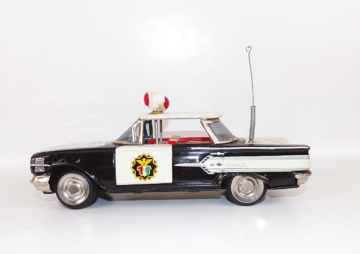 Altes Blechauto Chevrolet Police Polizei Made in Japan Impala um 1960 Altes Blechauto Chevrolet Police Polizei Made in Japan Impala um 1960