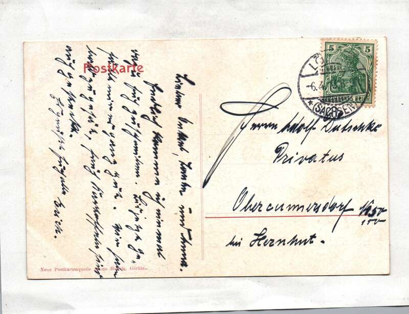 Ak  Gruß aus Ober-Sohland am Rothstein Königl. Remonte-Depot Administration Heinrich's Gasthaus 1913