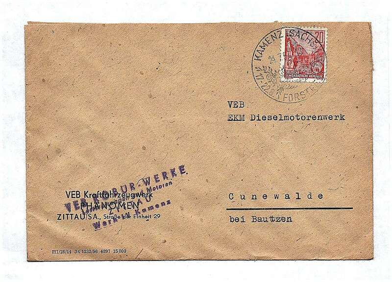 DDR 1957 VEB Kraftfahrzeugwerk PHÄNOMEN Zittau Sachsen 1957