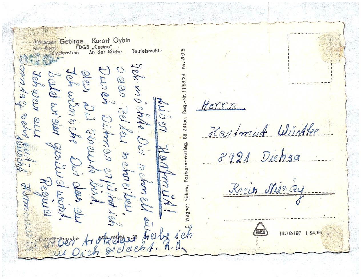 Ak Kurort Oybin Zittauer Gebirge FDGB Casino Scharfenstein An der Kirche Teufelsmühle Ak Kurort Oybin Zittauer Gebirge FDGB Casino Scharfenstein An der Kirche Teufelsmühle