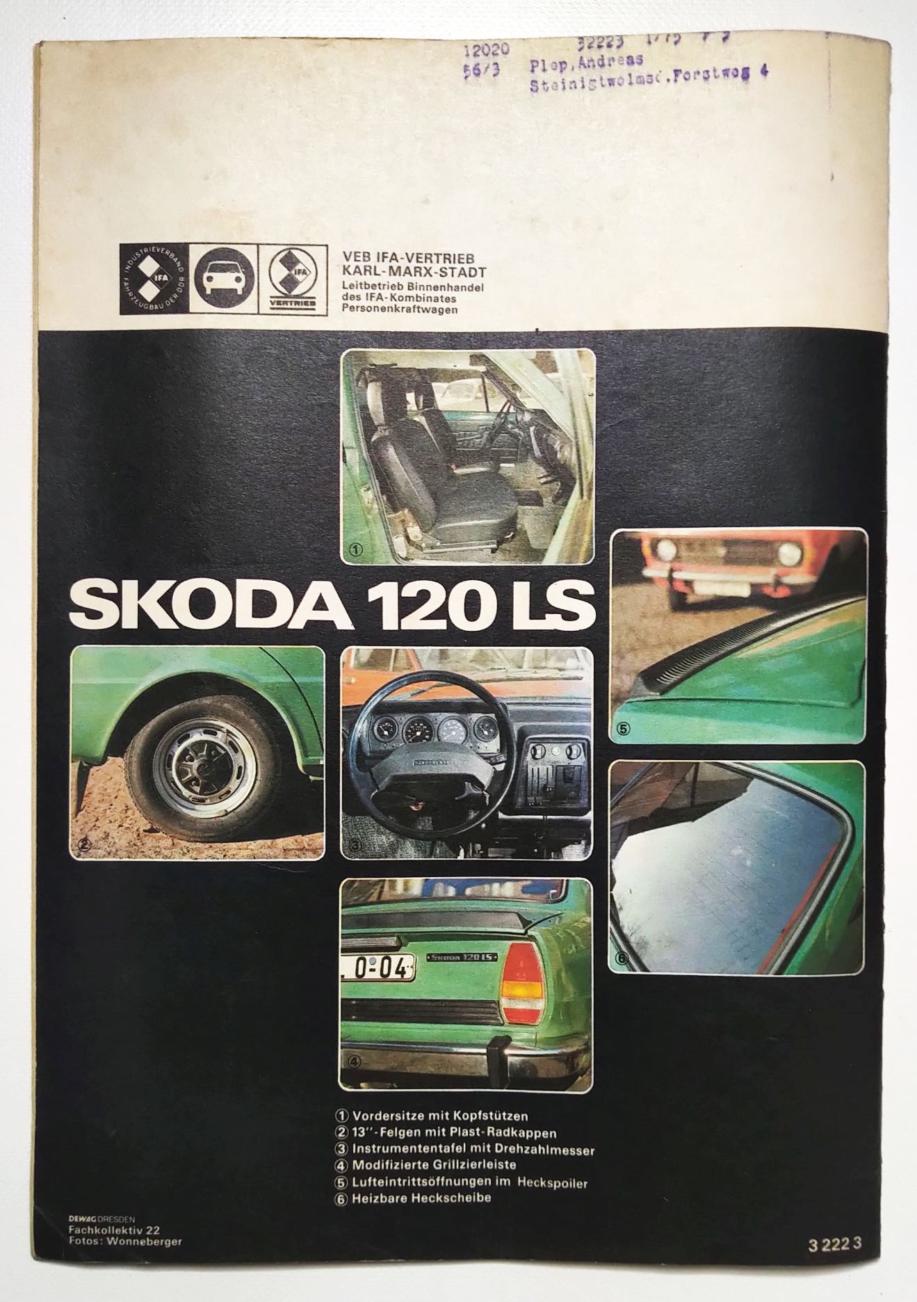 DDR Zeitschrift KFT Nr 6 Skoda 120 LS Kraftfahrzeugtechnik 1981