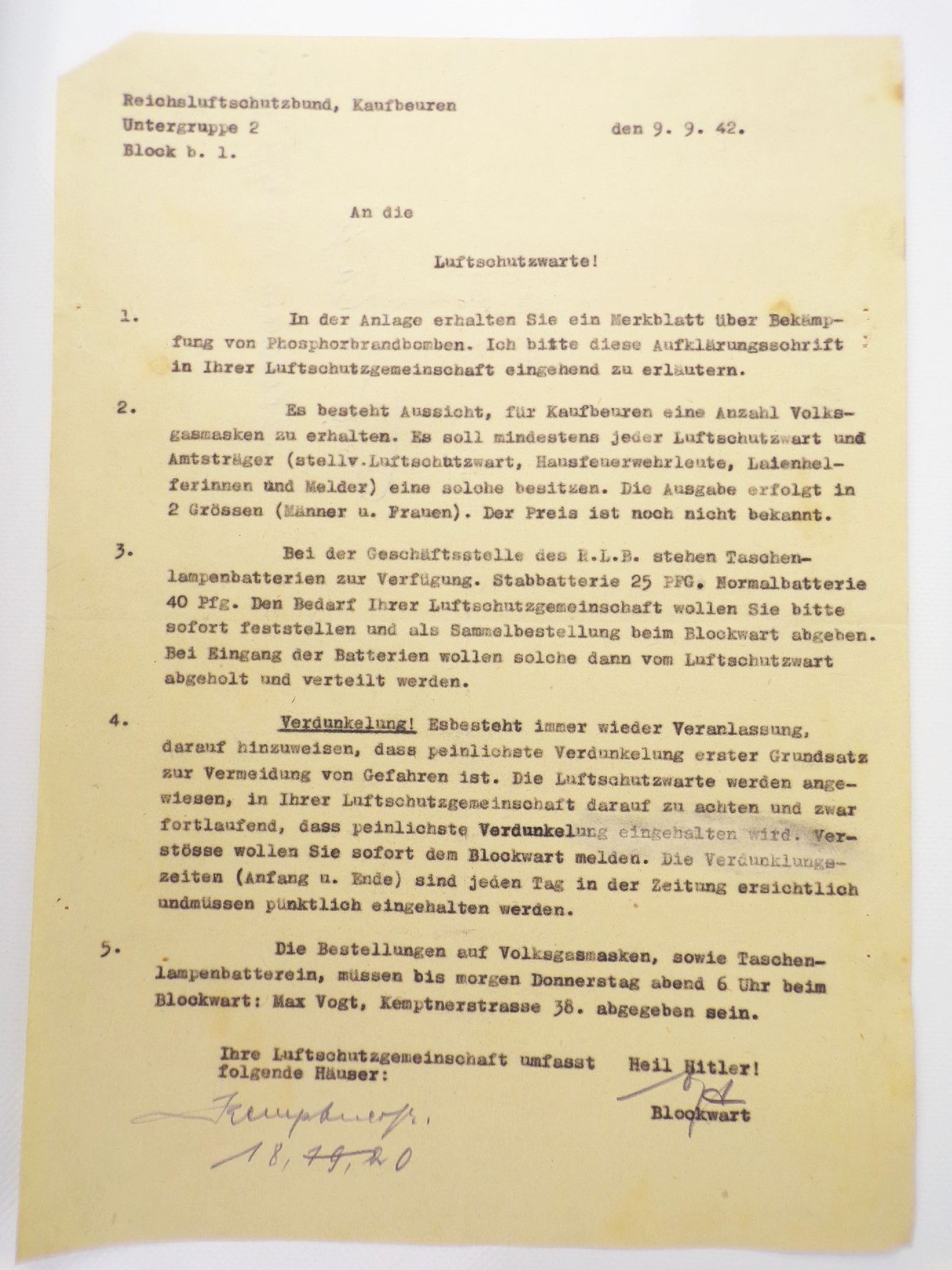 Luftschutz 2 Wk Dokumente Flugblätter Phosphorbomben Kaufbeuren Luftschutz 2 Wk Dokumente Flugblätter Phosphorbomben Kaufbeuren