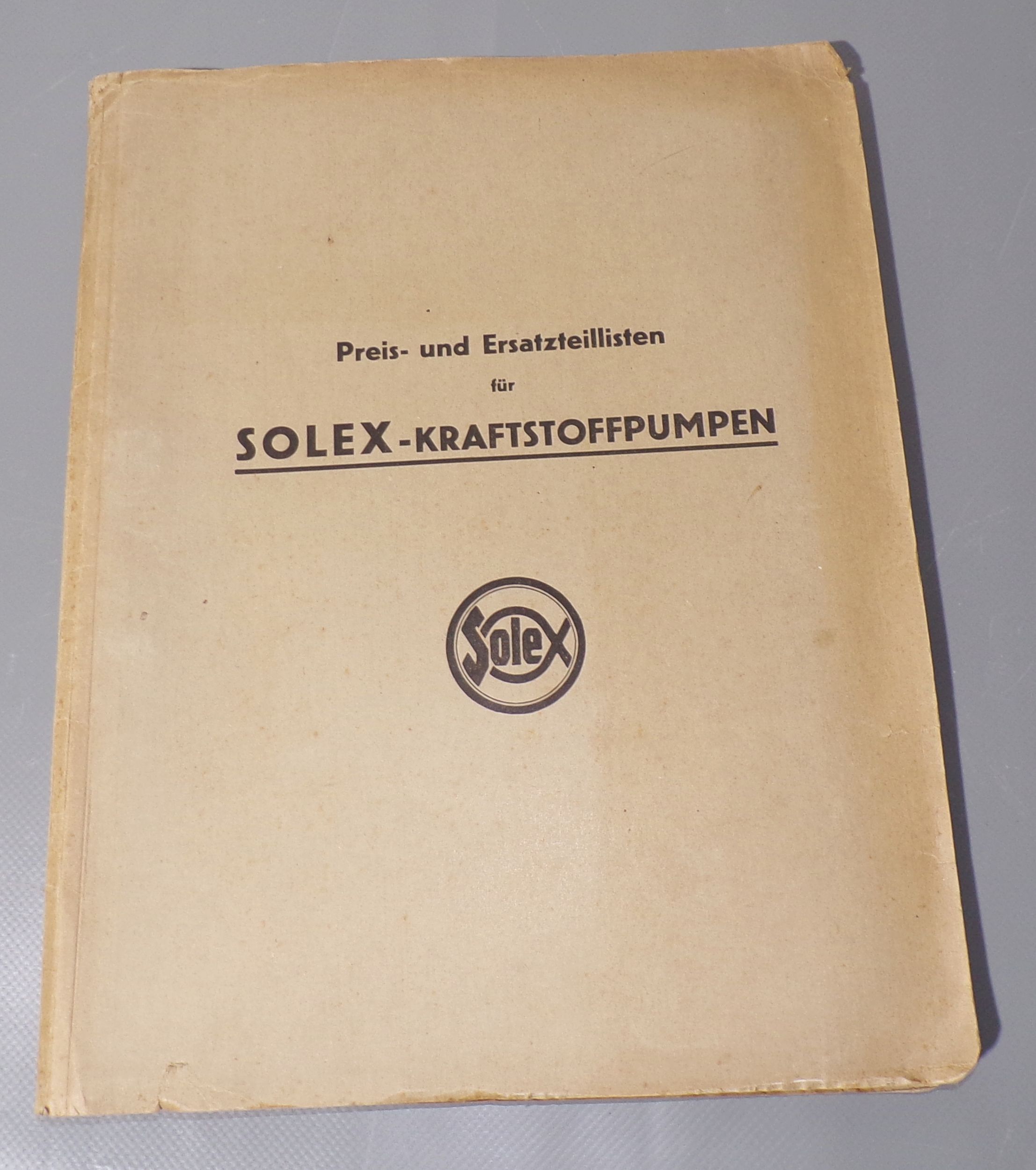 Solex Kraftstoffpumpen Ersatzteilliste 1940 umfangreiche Mappe 