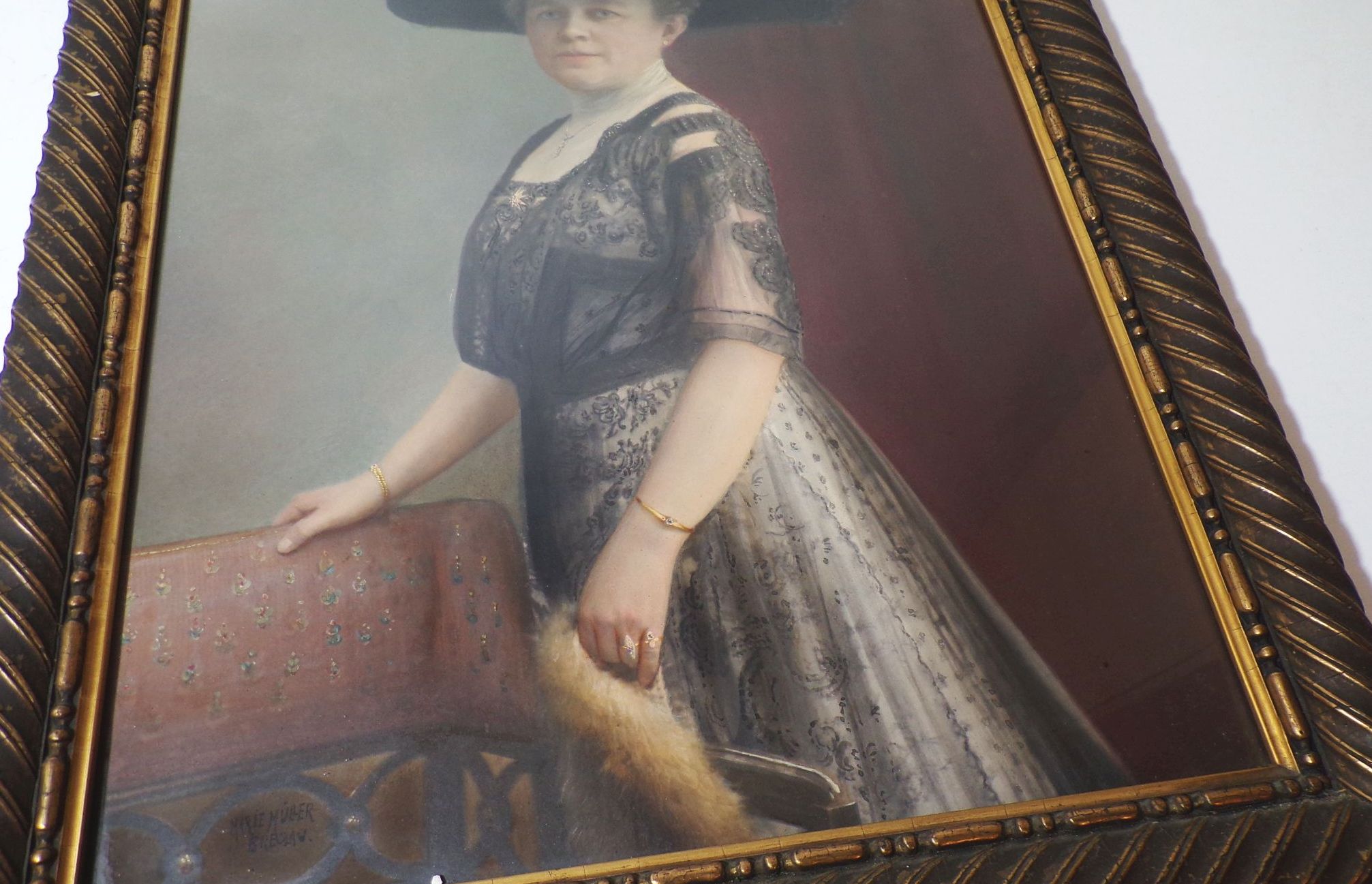 Alte Fotografien Persönlichkeiten Adel 1910 Bilderrahmen Ordensspange Foto Müller Breslau