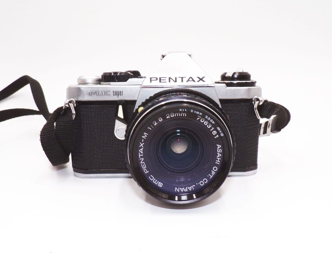 Pentax ME super Asahi mit 3 Objektiven mit Winder