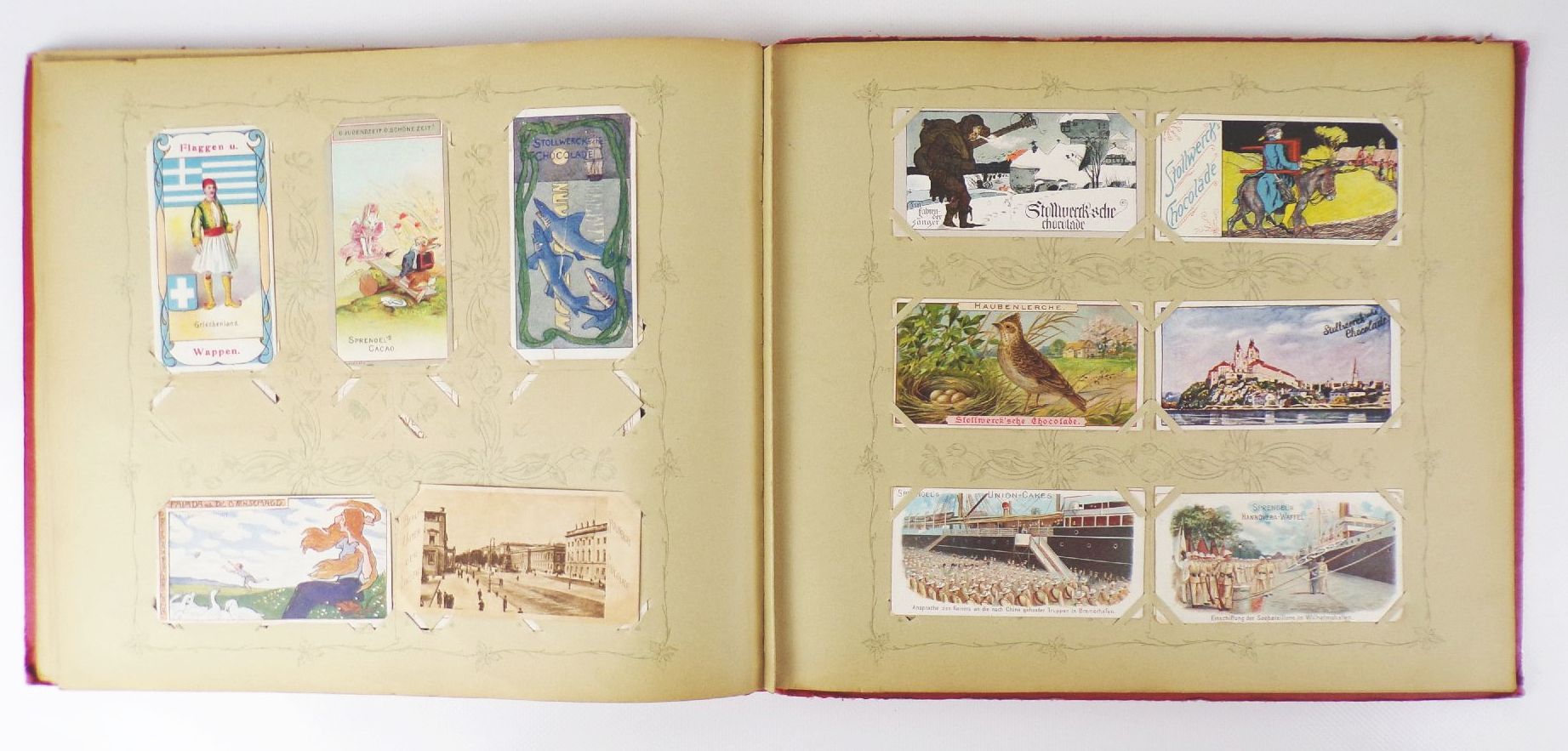 Sprengel Bilder Sammelbilderalbum um 1900 Kaufmannsbilder trading cards Sprengel Bilder Sammelbilderalbum um 1900 Kaufmannsbilder trading cards
