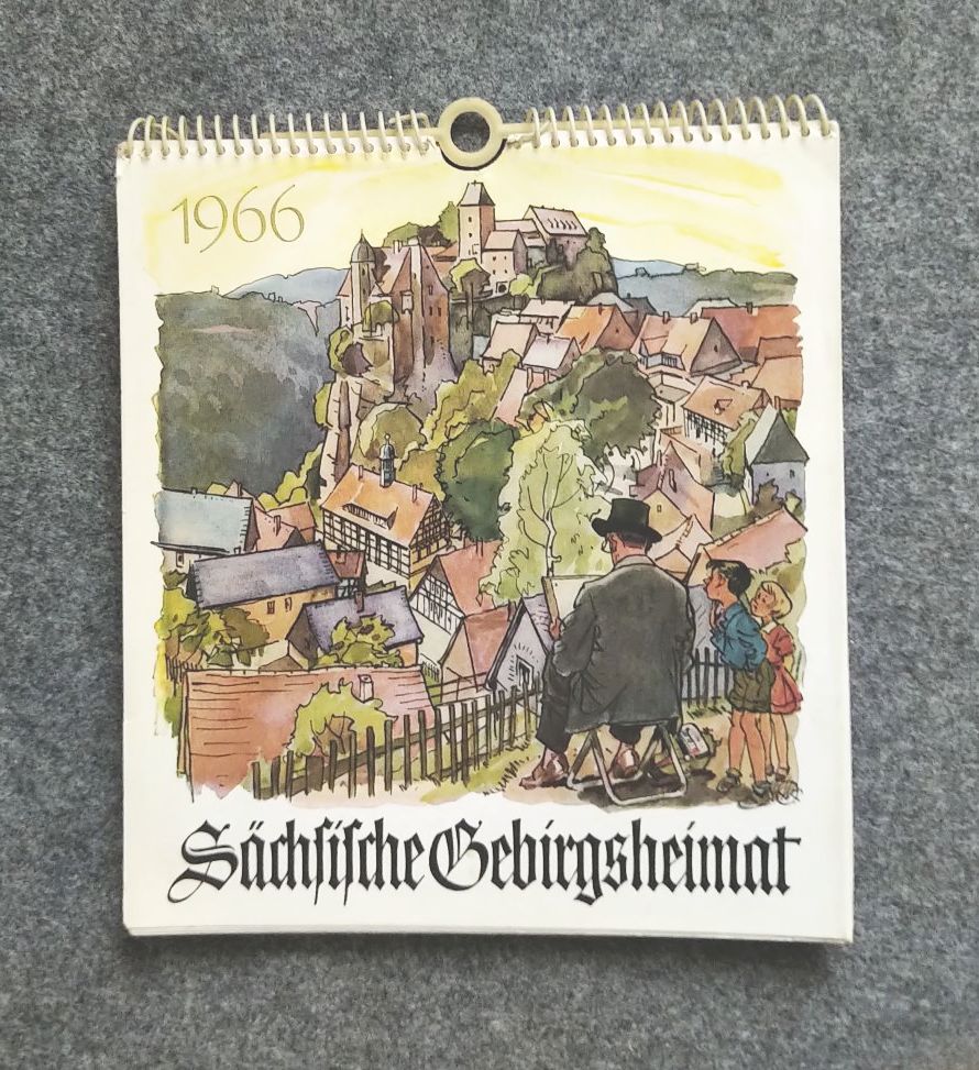Kalender 1966 Sächsische Gebirgsheimat Hohenstein Elbsandsteingebirge Kalender 1966 Sächsische Gebirgsheimat Hohenstein Elbsandsteingebirge