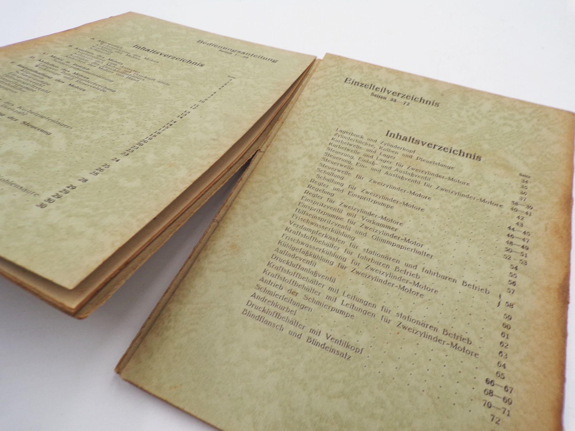 Bedienungsanleitung Einzelteilverzeichnis Deutz Dieselmotor