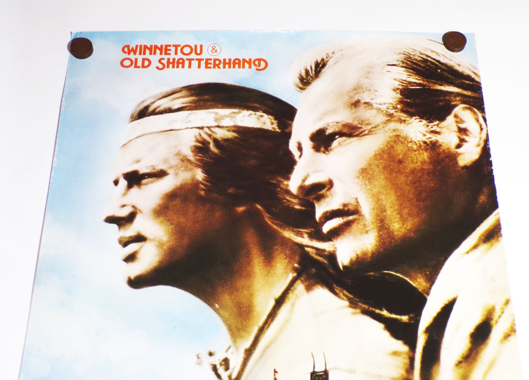 Winnetou und Old Shatterhand 1986 vintage Filmplakat Barker Price vintage