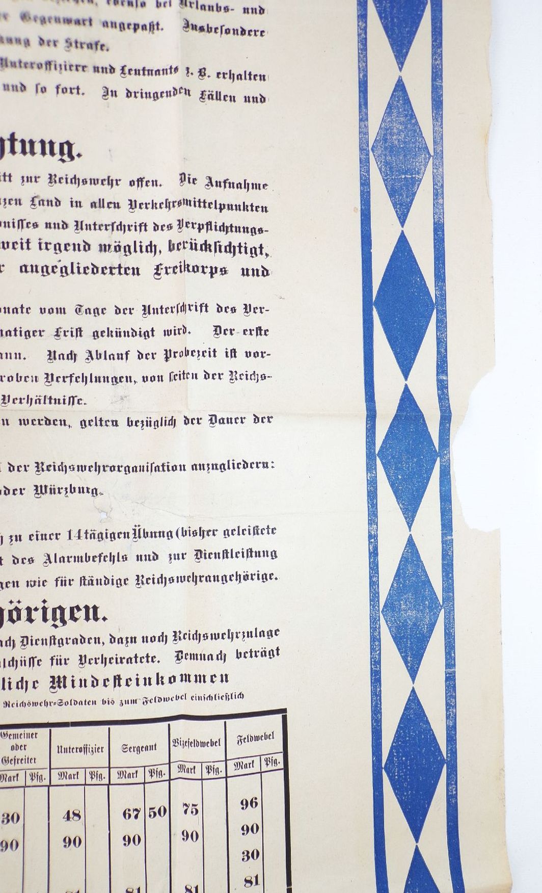 Plakat Reichswehr München 1919 Bayern