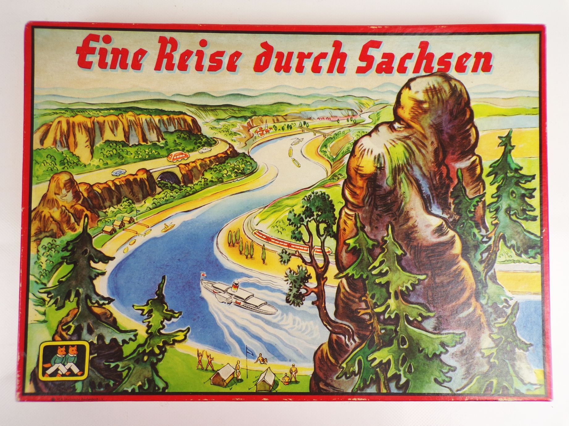 Eine Reise durch Sachsen DDR Altes Würfelspiel 1965 Eine Reise durch Sachsen DDR Altes Würfelspiel 1965