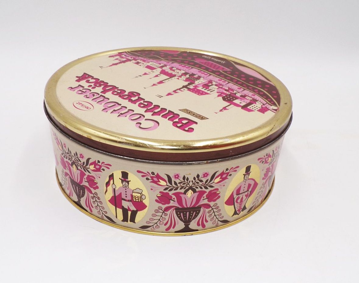 Alte Blechdose Cottbuser Buttergebäck Keksdose Delikat DDR Reklame Alte Blechdose Cottbuser Buttergebäck Keksdose Delikat DDR Reklame
