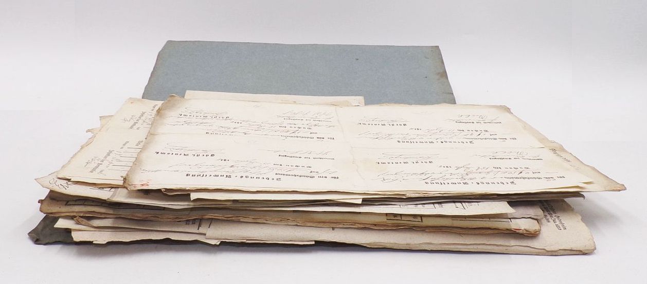 Konvolut Quittungen Getreide Marktpreise Bayern Schwaben um 1834 Zoll Konvolut Quittungen Getreide Marktpreise Bayern Schwaben um 1834 Zoll