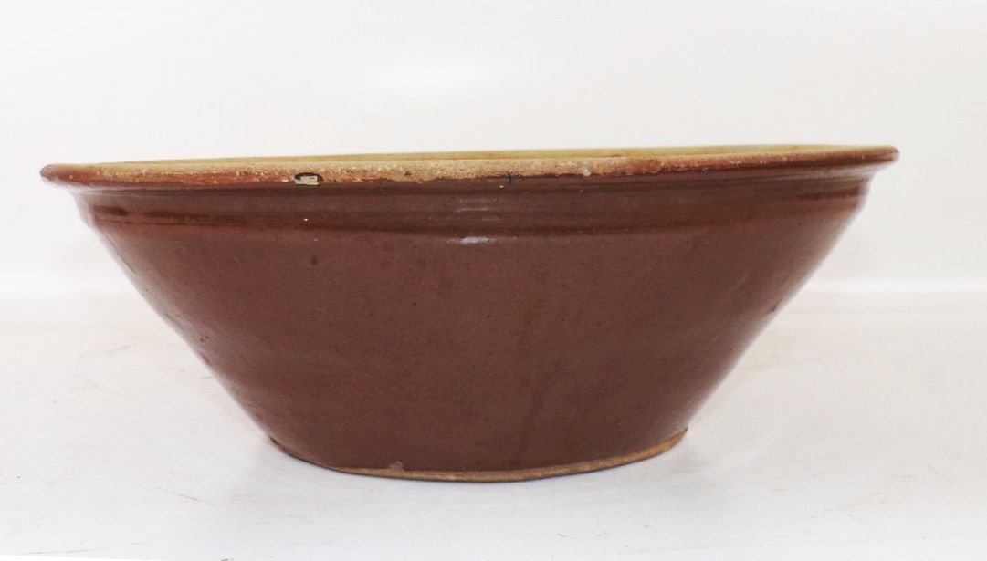 Bäuerliche Schüssel Keramik 2 Stück Braun Deko