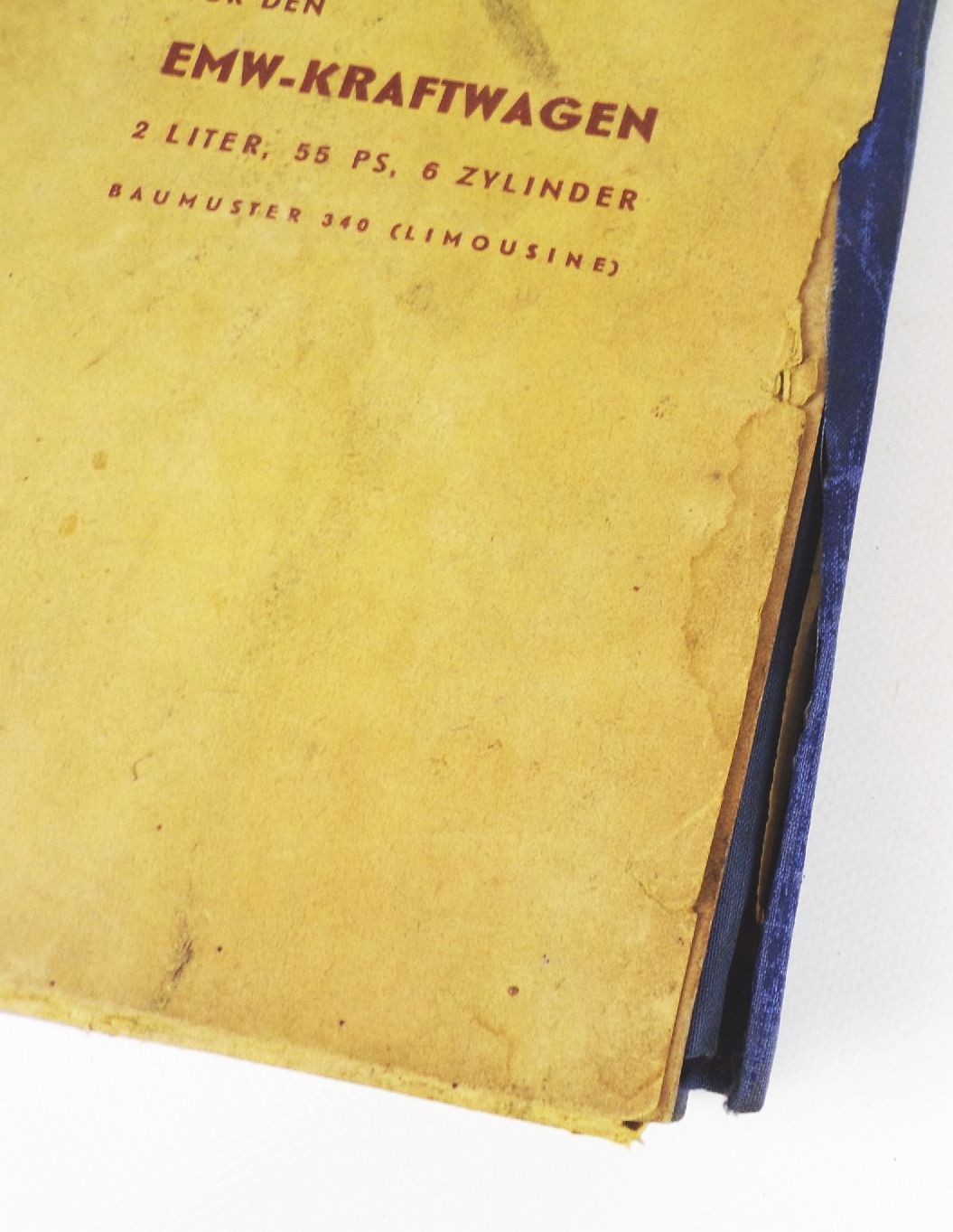 EMW Ersatzteilliste Kraftwagen 2 Liter 55 PS 6 Zylinder Limousine Oldtimer