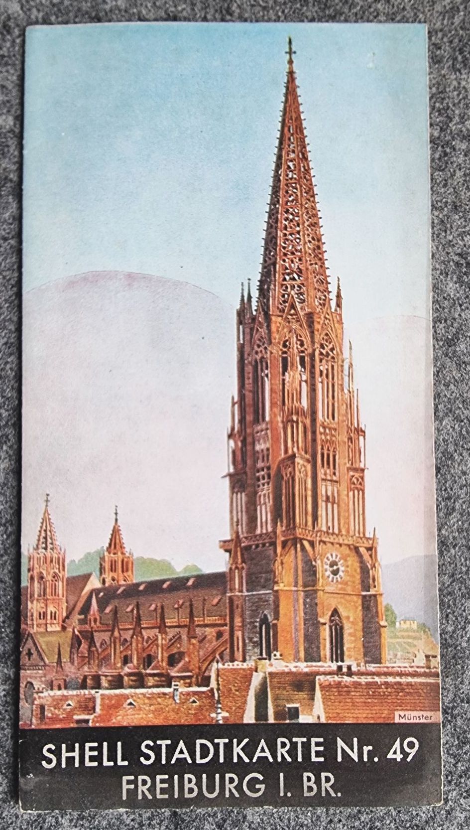 Shell Stadtkarte Nr 49 Freiburg im Breisgau alte Landkarte Emmendingen und Waldkirch 1930er Shell Stadtkarte Nr 49 Freiburg im Breisgau alte Landkarte Emmendingen und Waldkirch 1930er