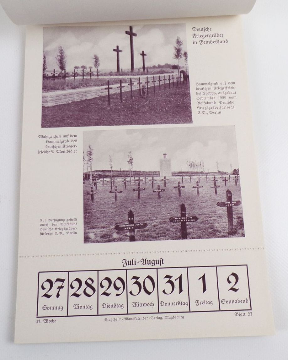 Stahlhelm Kalender 1930 Ludwig Hohlwein Vollständig 