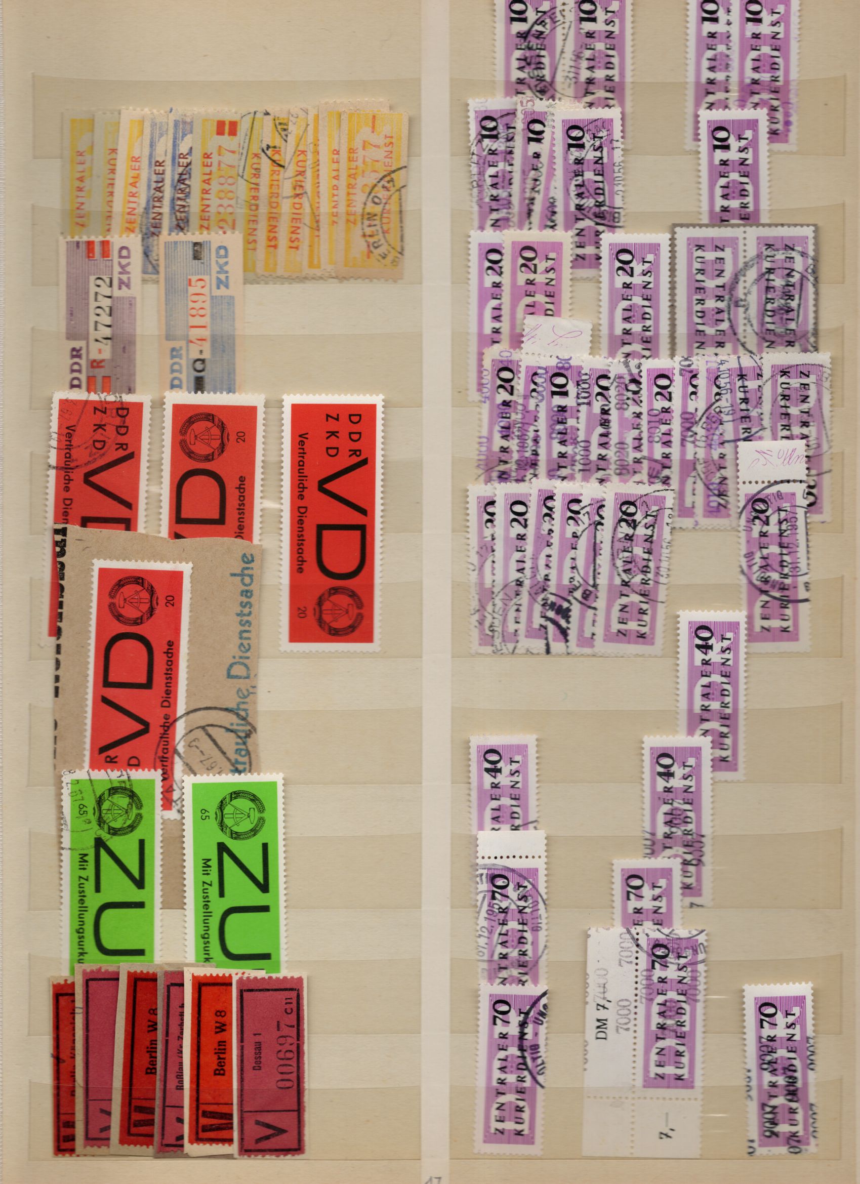 Konvolut ZKD Marken DDR 