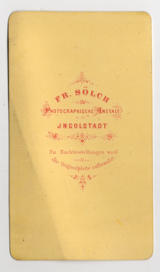 CDV Foto Soldat Portrait um 1870 Orden Ingolstadt Bayern