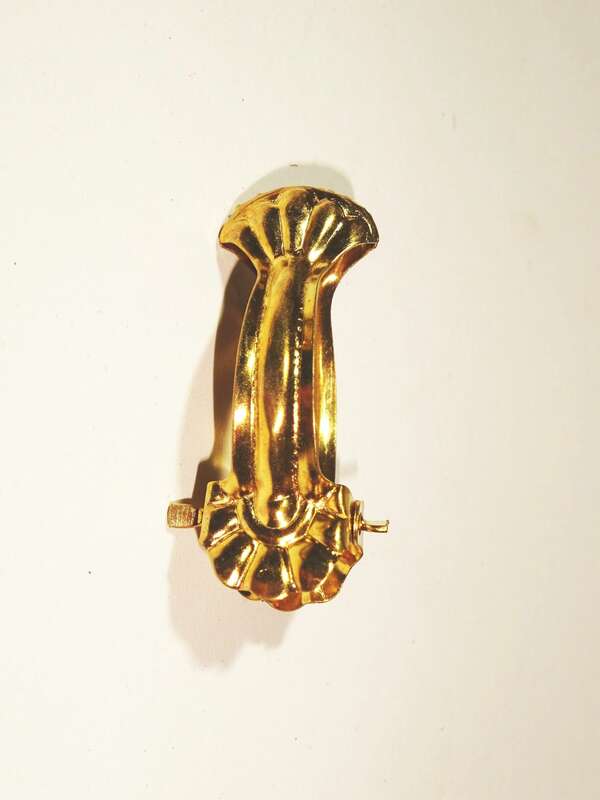 5 x Donauklammern Gardinenklammern Metall gold Gardinenhalter Zwicker 