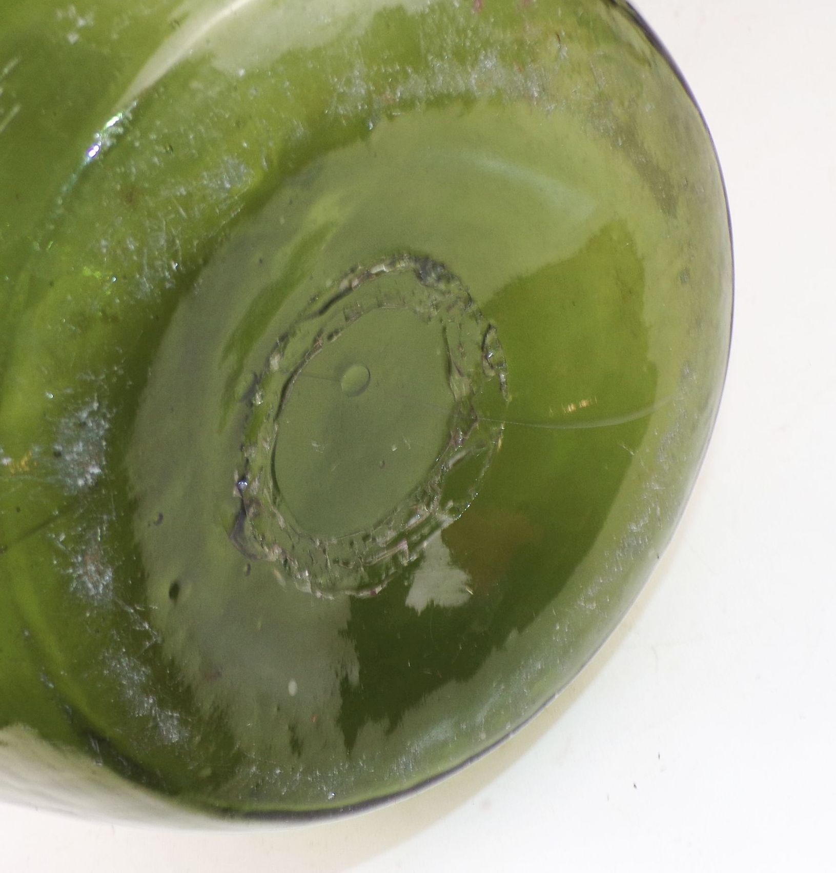 Alter Weinballon Grün Gärballon Flasche Glasballon Winzer Deko