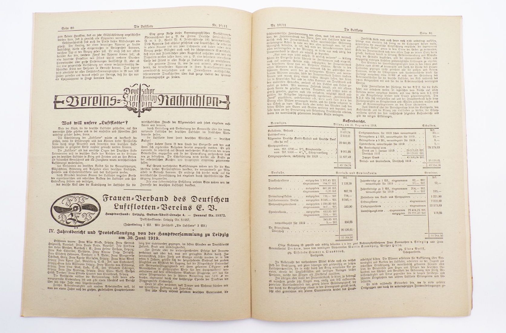 Alte Zeitschrift Die Luftflotte 1919 Nr 10 u 11 Bölcke Sondernummer