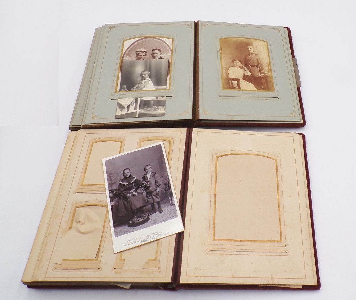 CDV Fotoalben 2 Stück Kabinettsfoto um 1900 CDV Fotoalben 2 Stück Kabinettsfoto um 1900